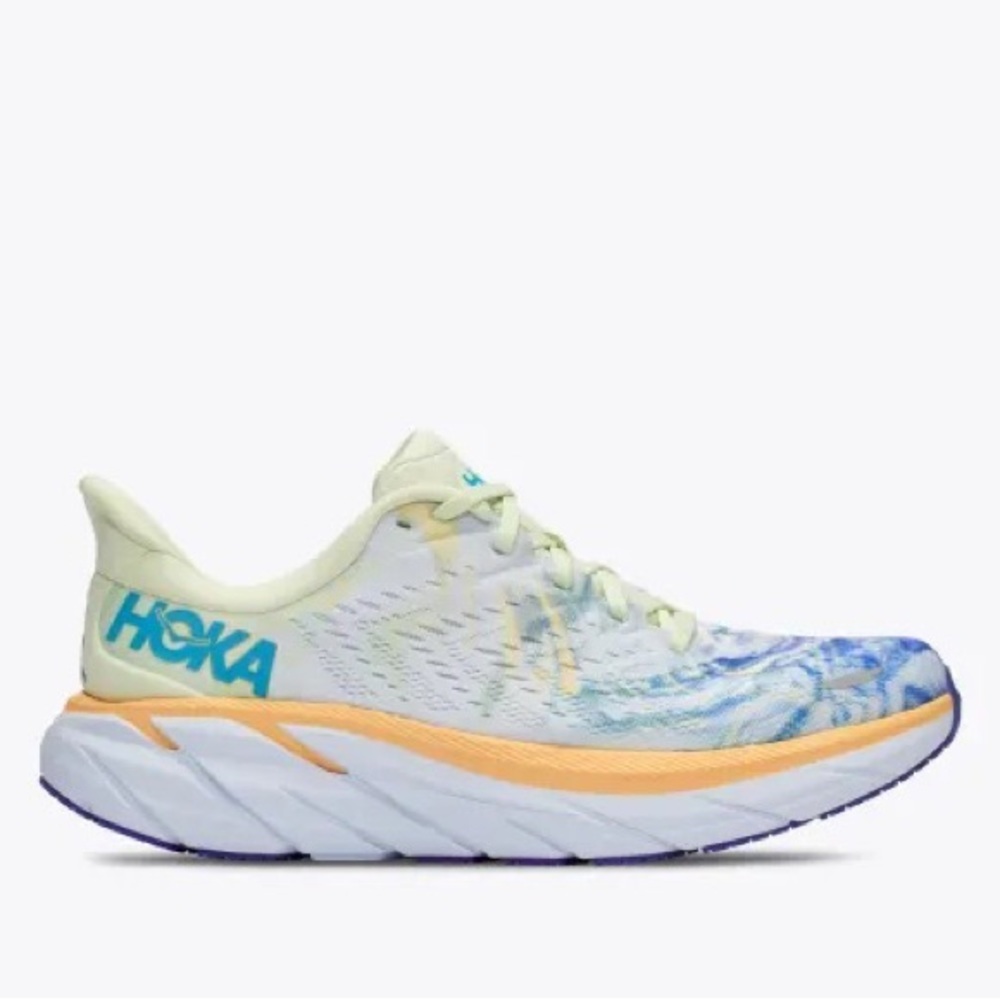 Hoka One One Blue and Yellow Athletic Shoes